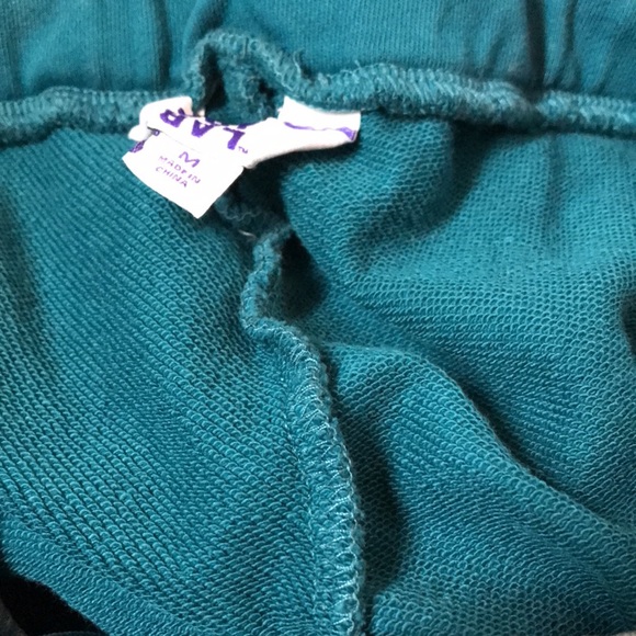 High rise distressed joggers. Blue-green. Teal color.loose fit - Picture 8 of 11